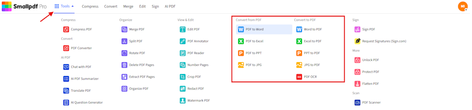 Choose Smallpdf for Document Conversions